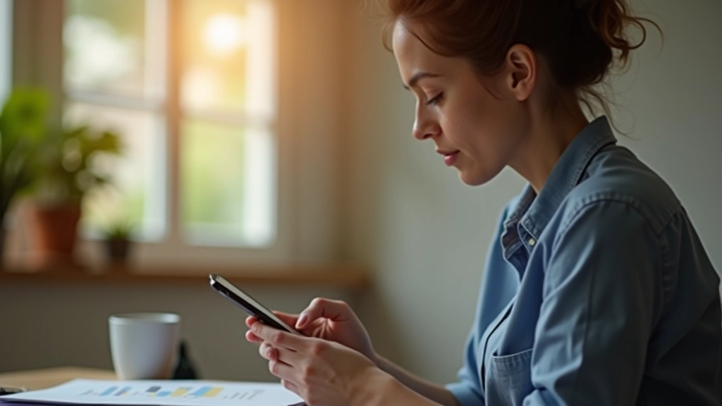 Žena sleduje své energetické úrovně v aplikaci v průběhu dne, digitální tracking