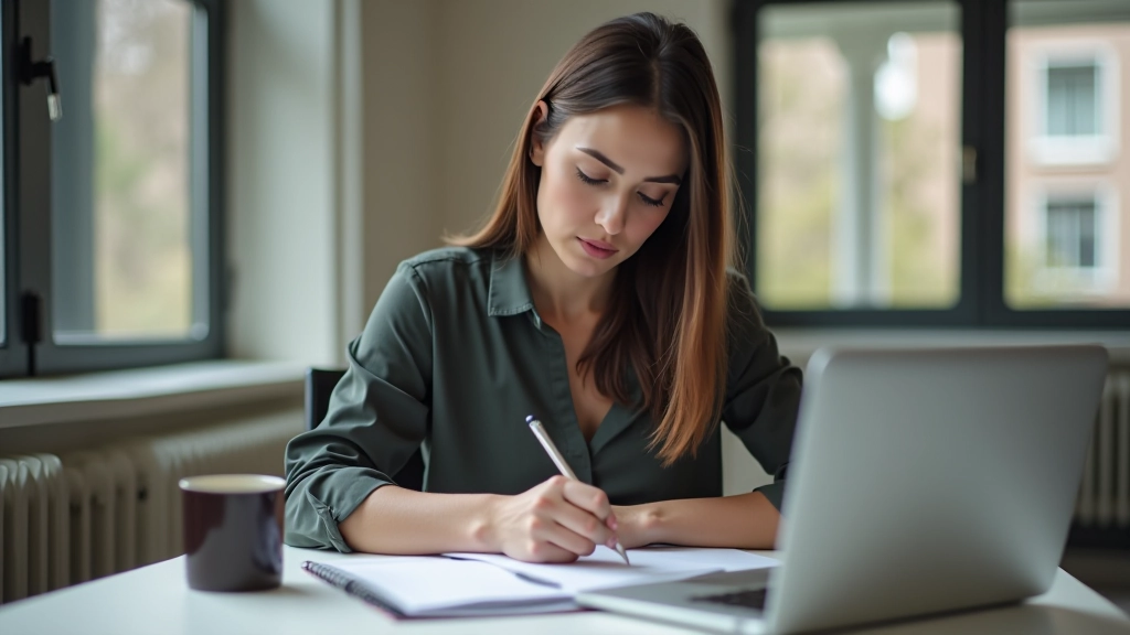 Osoba s notebookem a plánováním